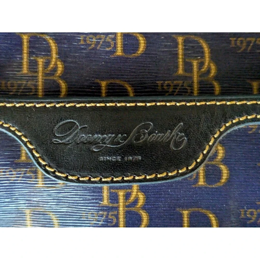 Dooney & Bourke Blue Signature 1975 Crossbody Bag Purse Small Logo Monogram